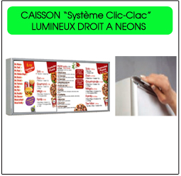 caisson clic clac néon ( (50x70cm)
