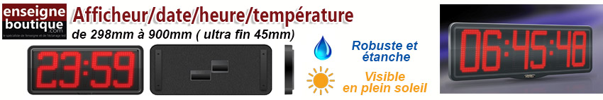afficheur de date heure et température